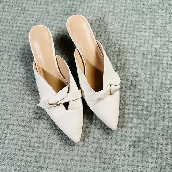 Vintage retro y2k bow pointed toe kitten heel mules bridal cutie 11 - Picture 1 of 4